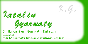 katalin gyarmaty business card